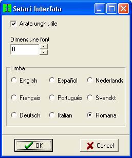 Setări interfață